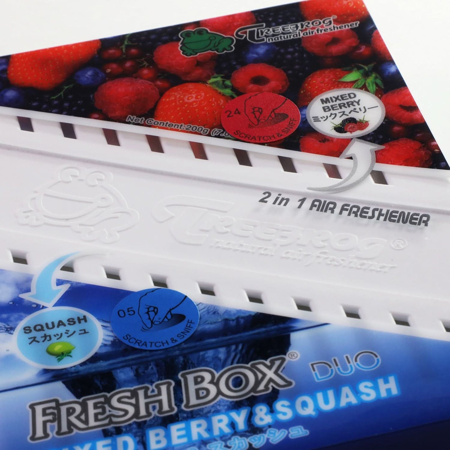 Tree Frog 2-in-1 Fresh Box Duo Air Freshener - 200g Gel - Lemon Squash