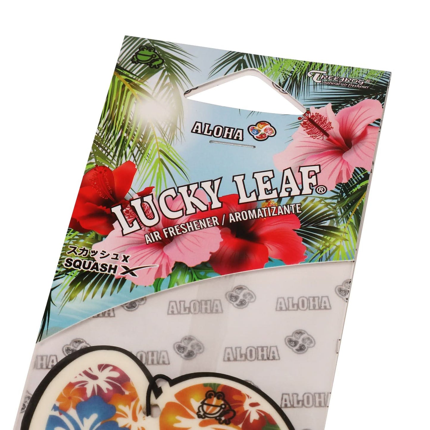 Tree Frog Lucky Leaf Aloha Air Freshener - 72mm x 78mm Squash