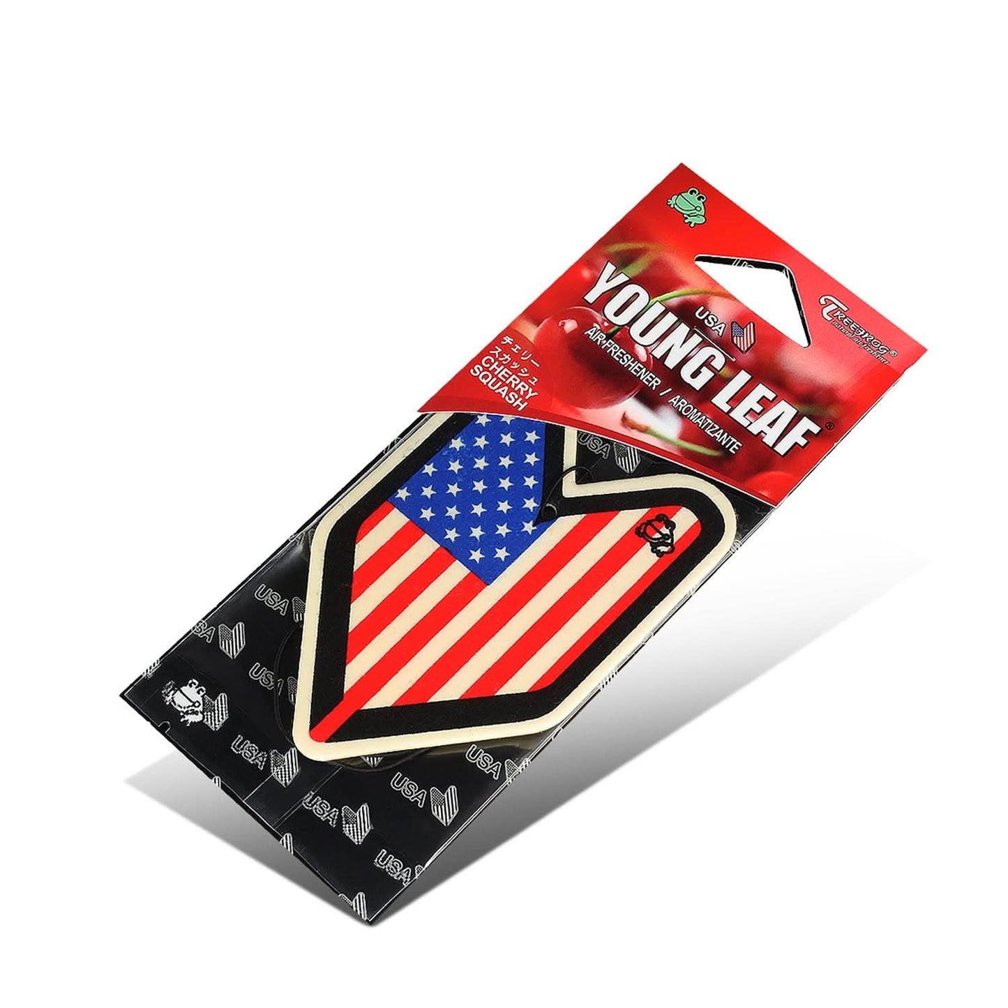Young Leaf USA Flag Cherry Squash Paper Hanging Air Freshener