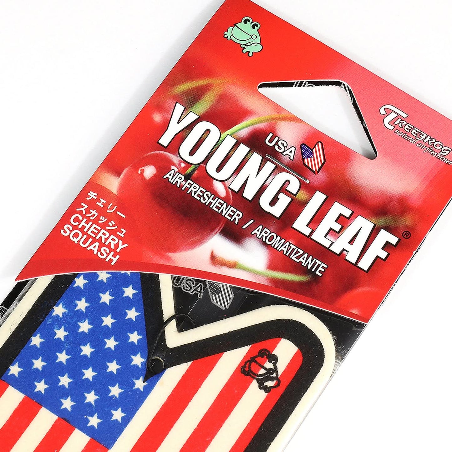 Young Leaf USA Flag Cherry Squash Paper Hanging Air Freshener
