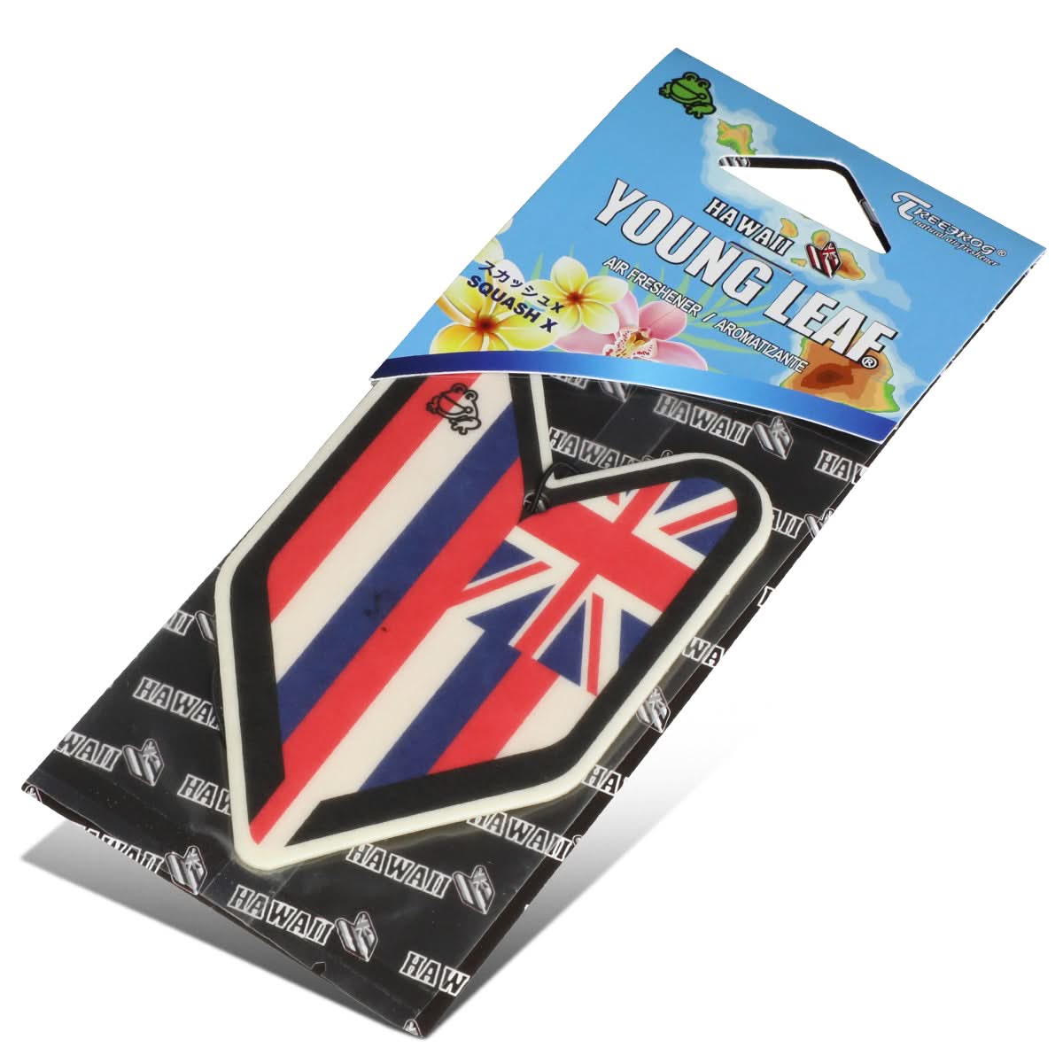 Hawaii Flag Young Leaf Squash X Paper Hanging Air Freshener