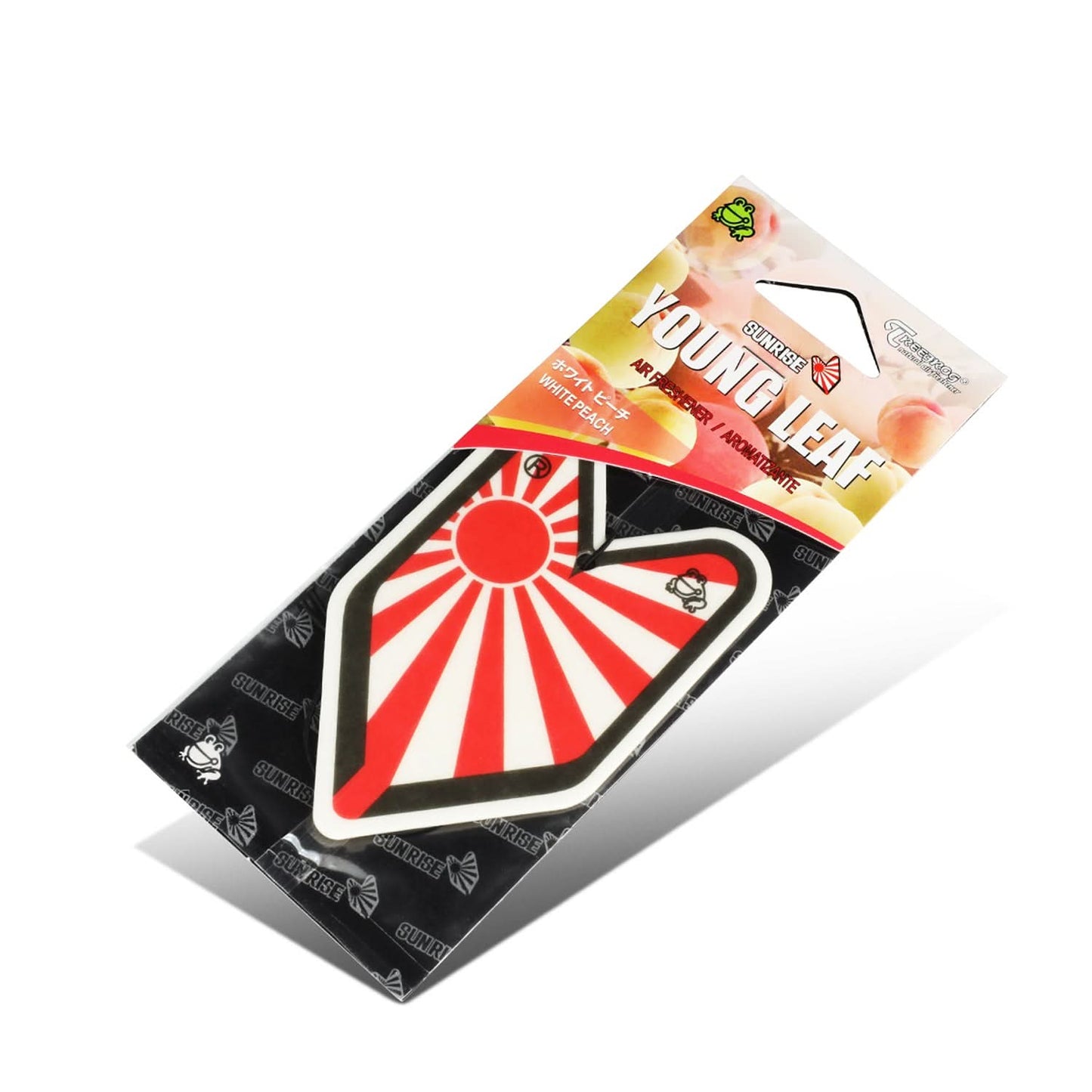 White Peach Paper Hanging Air Freshener - Young Leaf Rising Sun