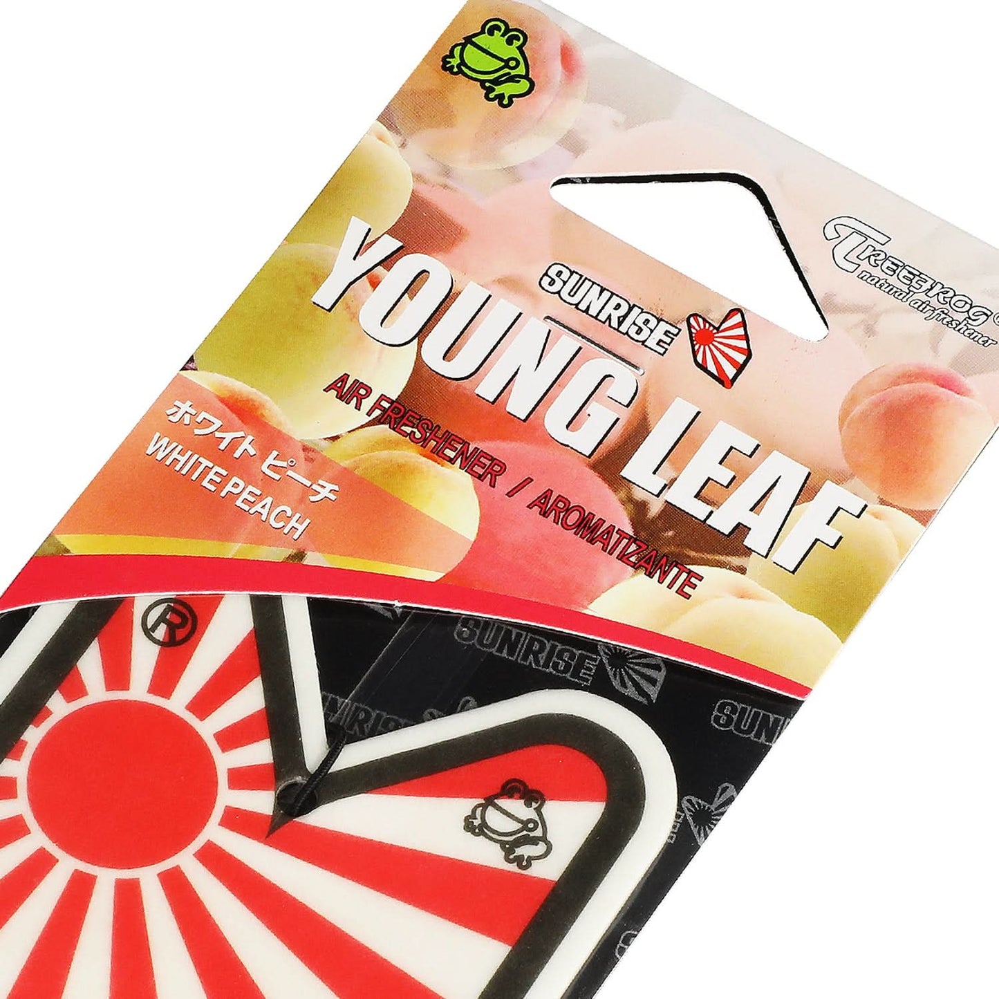 White Peach Paper Hanging Air Freshener - Young Leaf Rising Sun