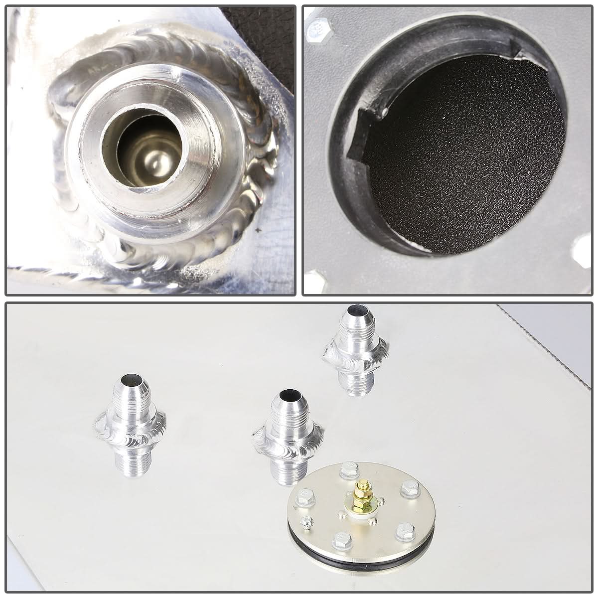 12 Gallon Polished Aluminum Fuel Cell Gas Tank with Level Sender