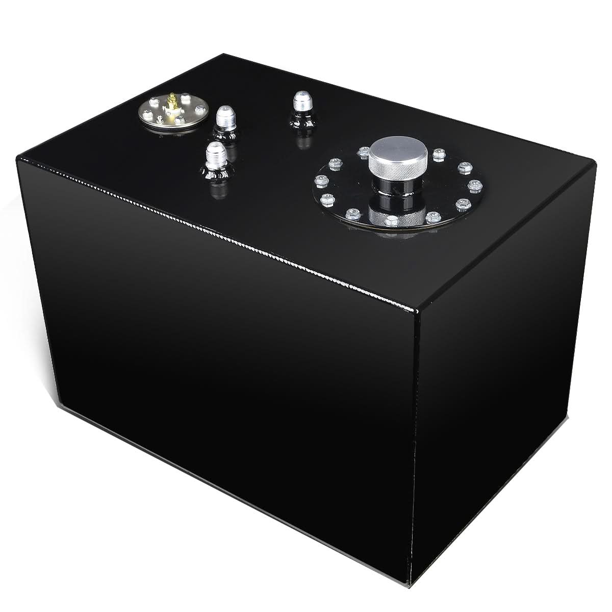 12 Gallon Aluminum Fuel Cell Gas Tank with Level Sender - Black