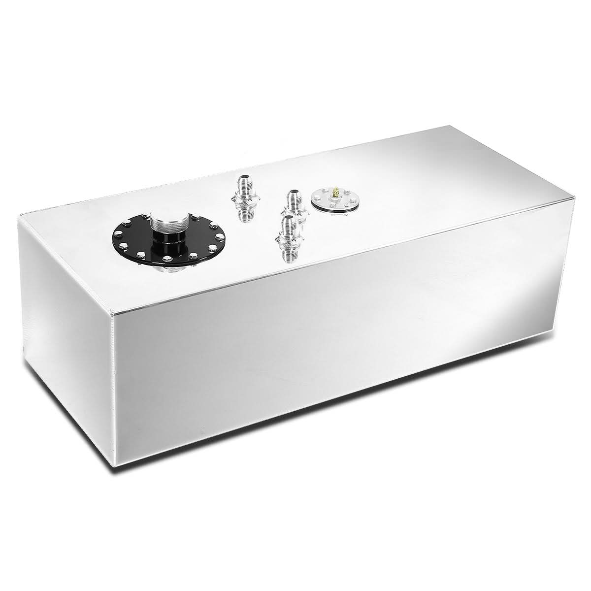 15 Gallon Aluminum Fuel Cell Gas Tank with Level Sender - Polished