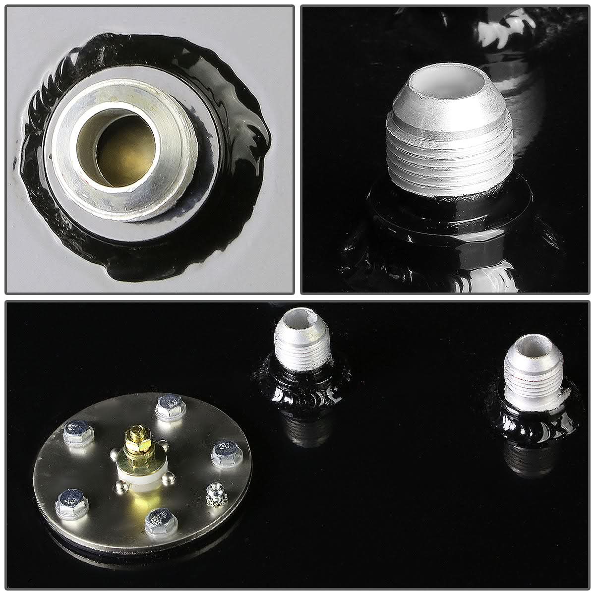 15 Gallon Fuel Cell Gas Tank with Level Sender - Top-Feed Aluminum