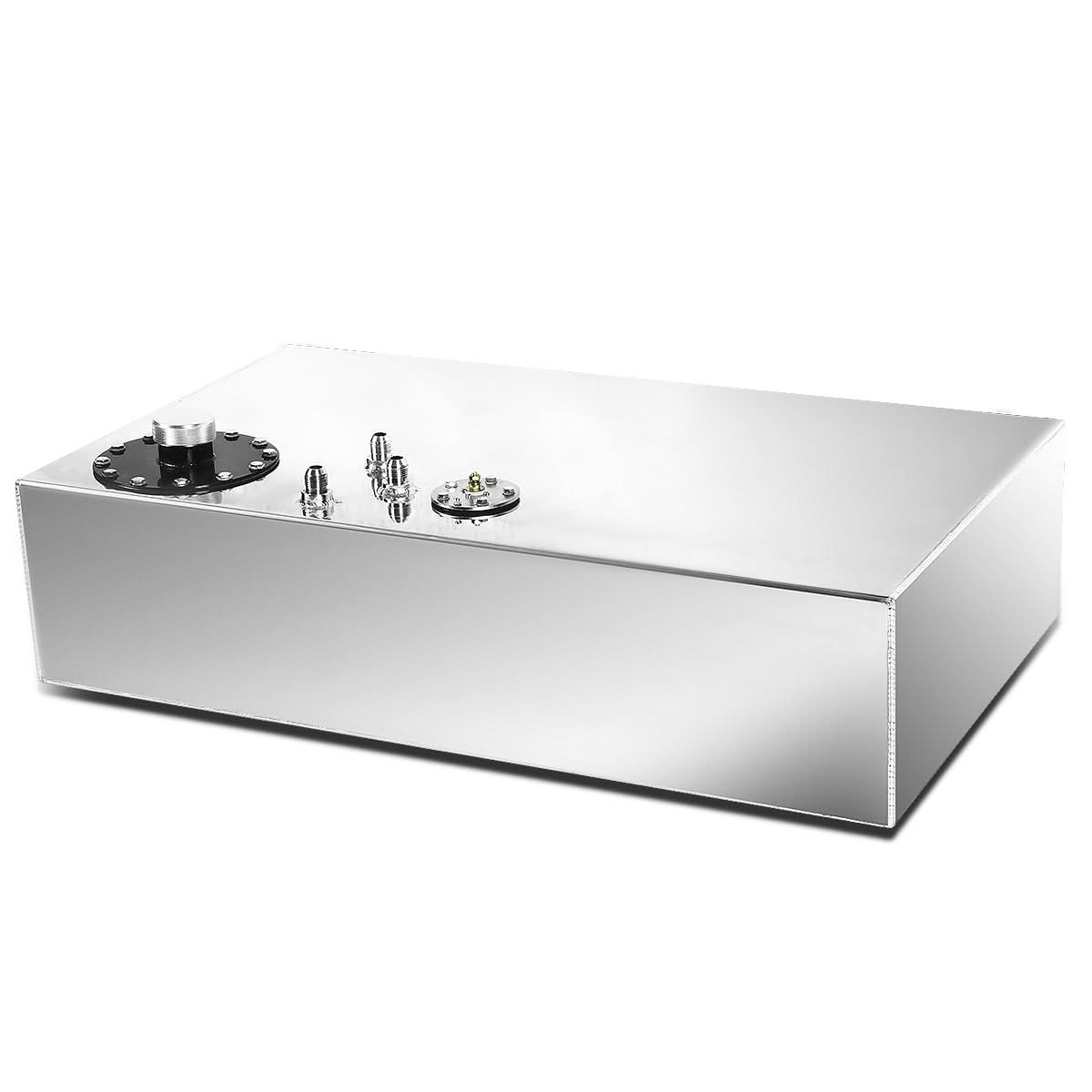 17 Gallon Aluminum Fuel Cell Gas Tank with Level Sender - Polished