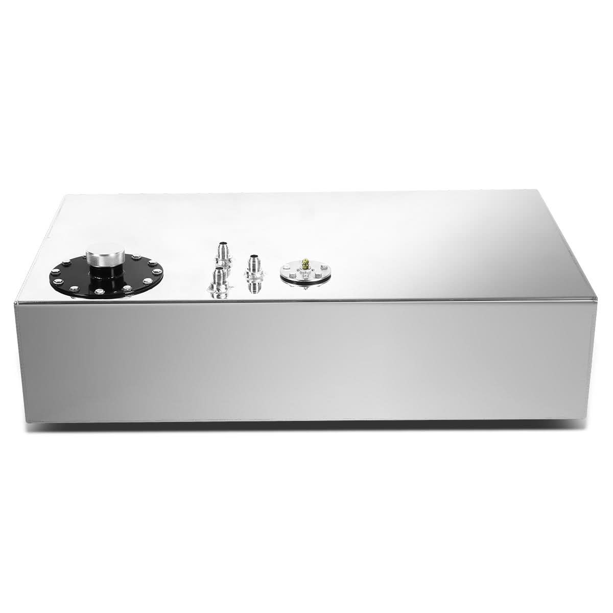 17 Gallon Aluminum Fuel Cell Gas Tank with Level Sender - Polished