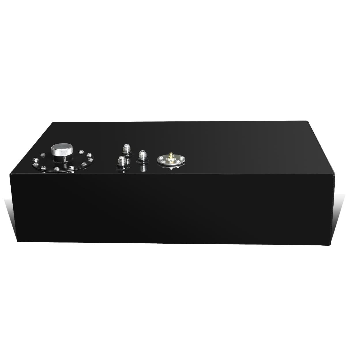 17 Gallon Fuel Cell Gas Tank Bottom-Feed Flat Black Aluminum