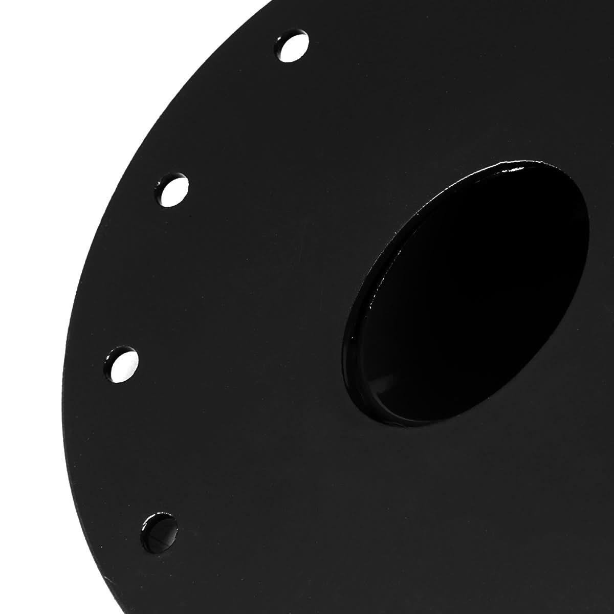 Steel Fuel Cell Filler Neck with Aluminum Cap - 45 Degree Angle Black