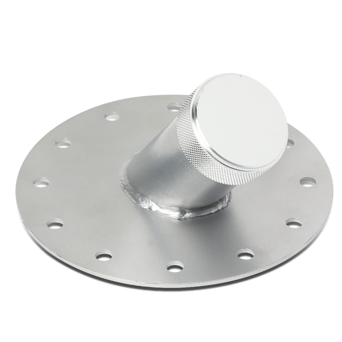 Fuel Cell Filler Neck Steel with Aluminum Cap 45 Degree Silver