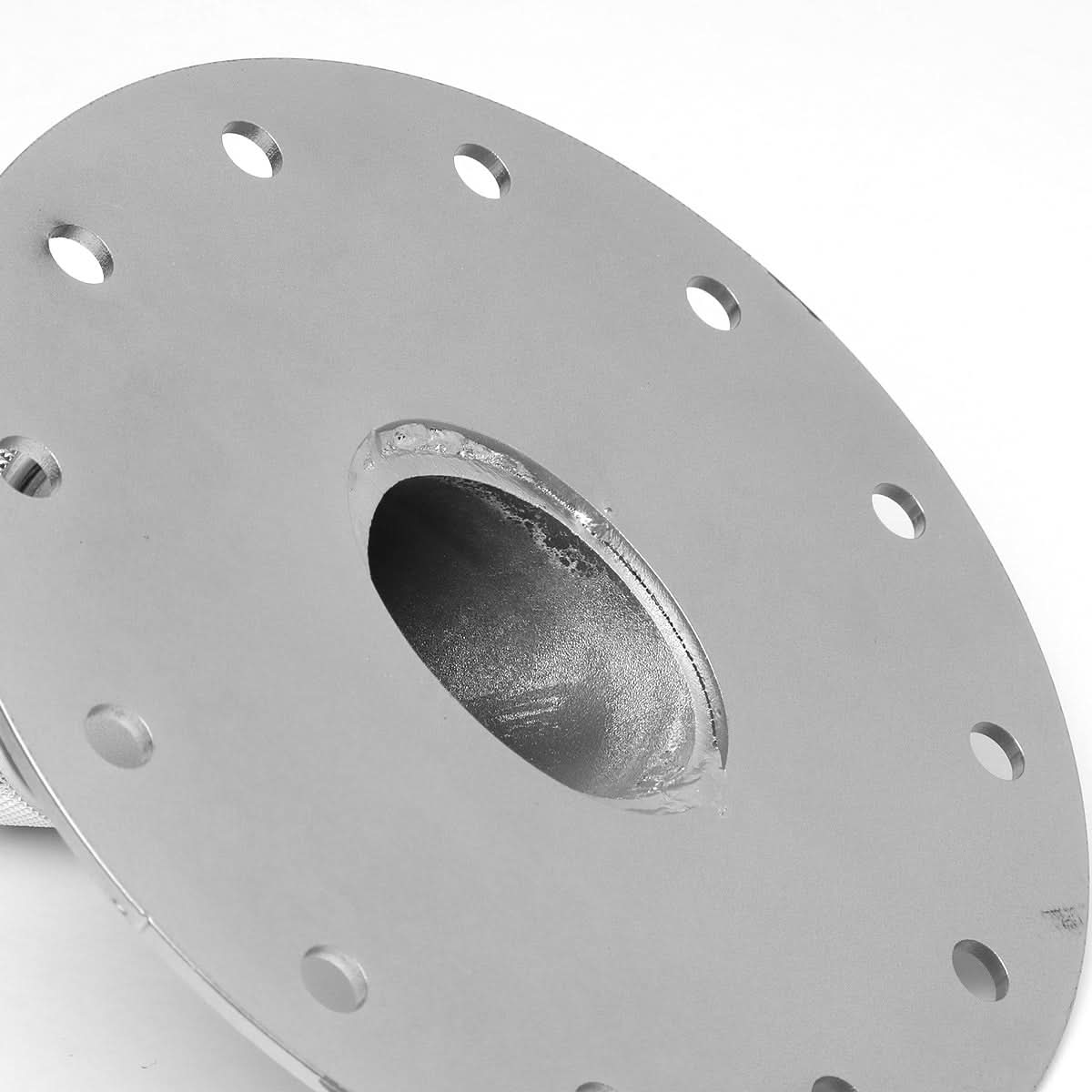 Fuel Cell Filler Neck Steel with Aluminum Cap 45 Degree Silver
