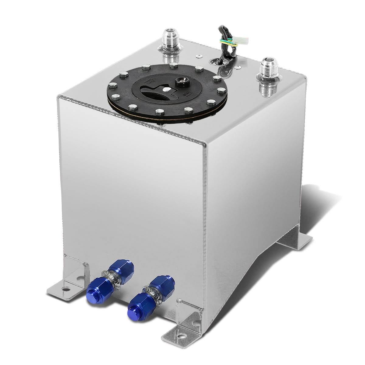 2.5 Gallon Aluminum Fuel Cell Gas Tank with Level Sender - Polished