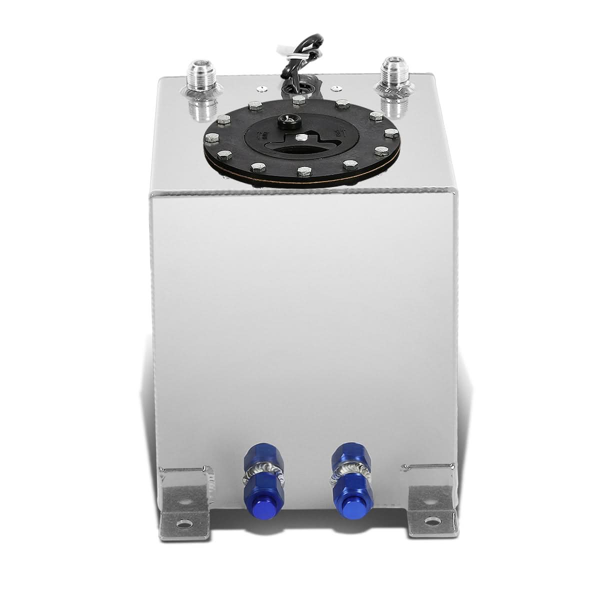 2.5 Gallon Aluminum Fuel Cell Gas Tank with Level Sender - Polished