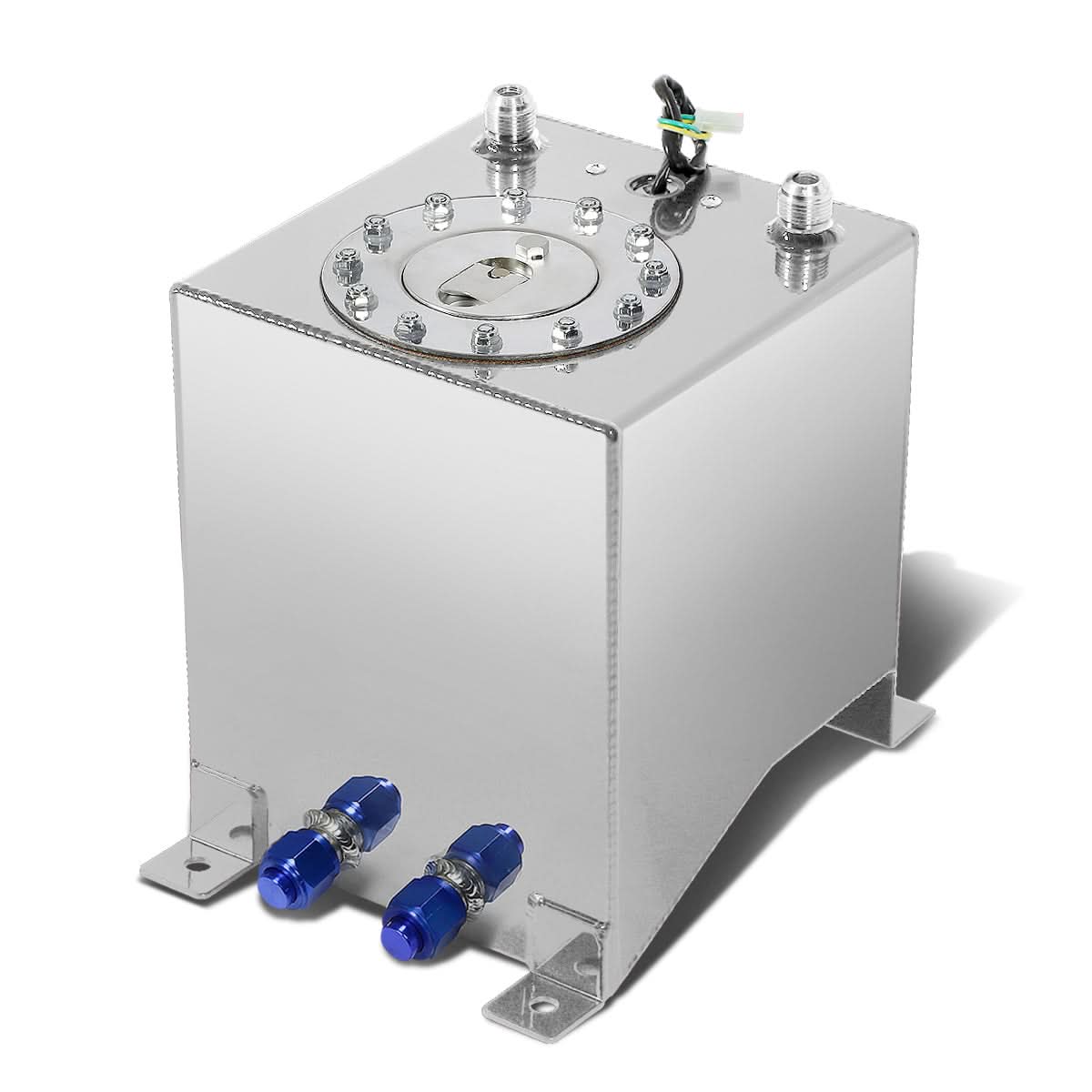 2.5 Gallon Aluminum Fuel Cell Gas Tank with Level Sender - Polished