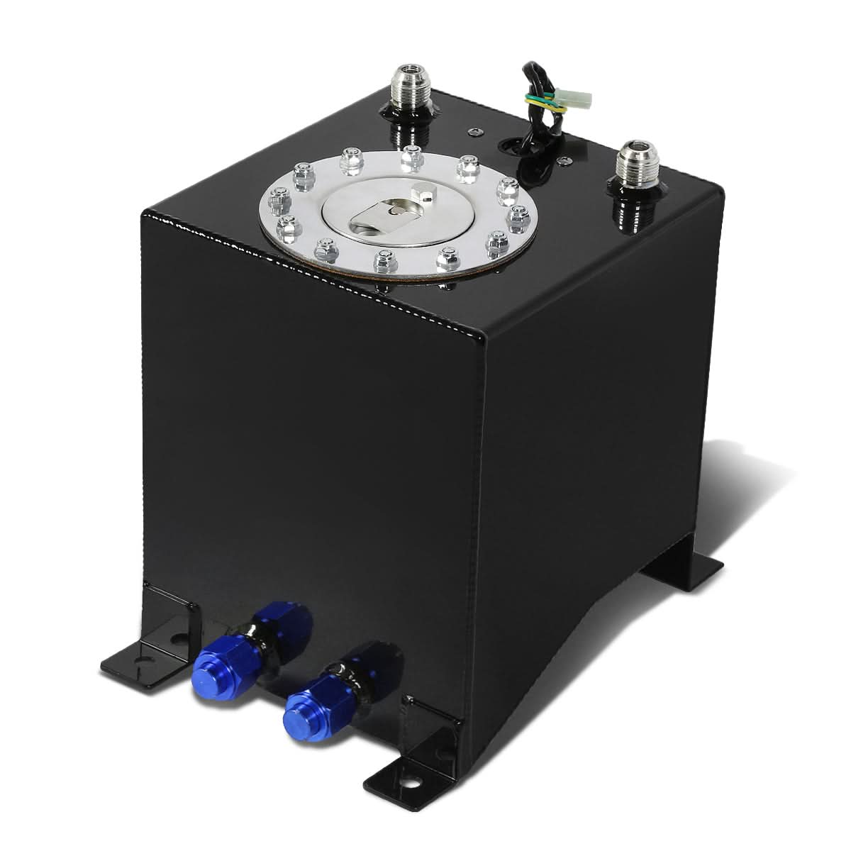 2.5 Gallon Aluminum Fuel Cell Gas Tank with Level Sender - Polished