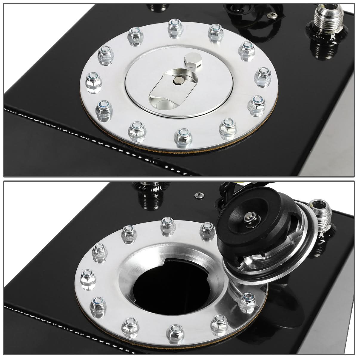 2.5 Gallon Aluminum Fuel Cell Gas Tank with Level Sender - Polished