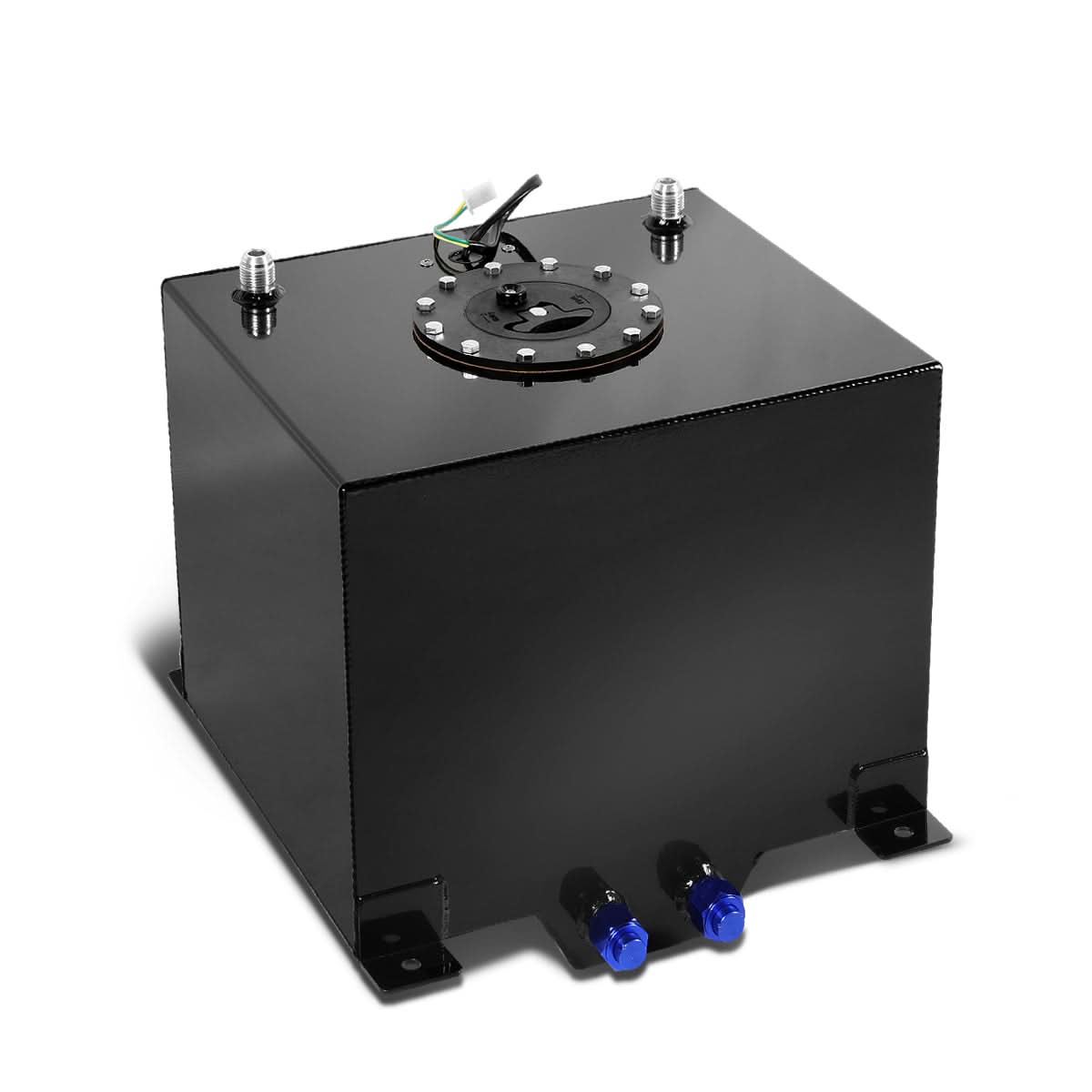 5 Gallon Aluminum Fuel Cell Gas Tank with Level Sender - Black