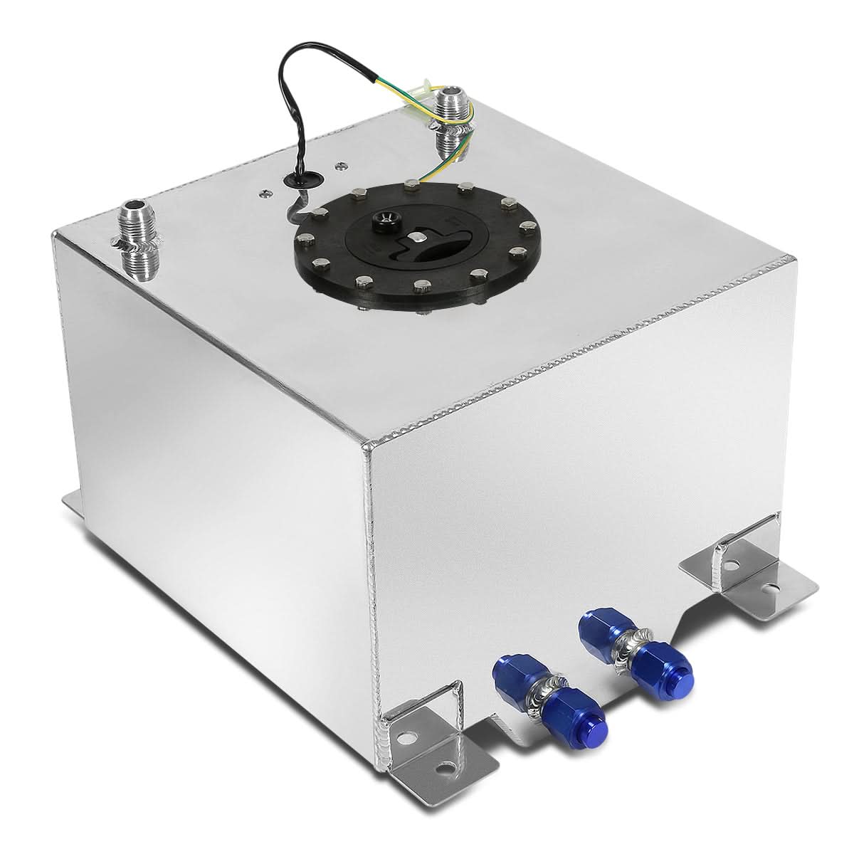 8 Gallon Aluminum Fuel Cell Gas Tank with Level Sender - Black Cap