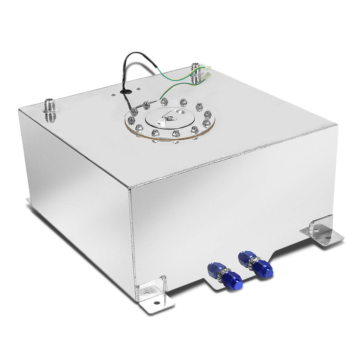 10 Gallon Aluminum Fuel Cell Gas Tank with Level Sender - Polished