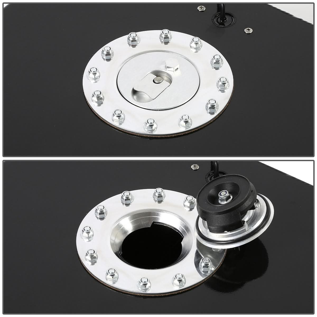 10 Gallon Fuel Cell Gas Tank with Level Sender - Aluminum