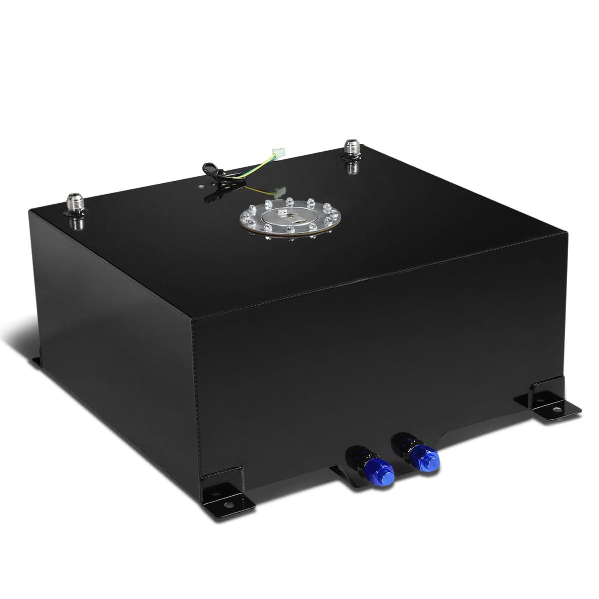 15 Gallon Aluminum Fuel Cell Gas Tank with Level Sender - Polished