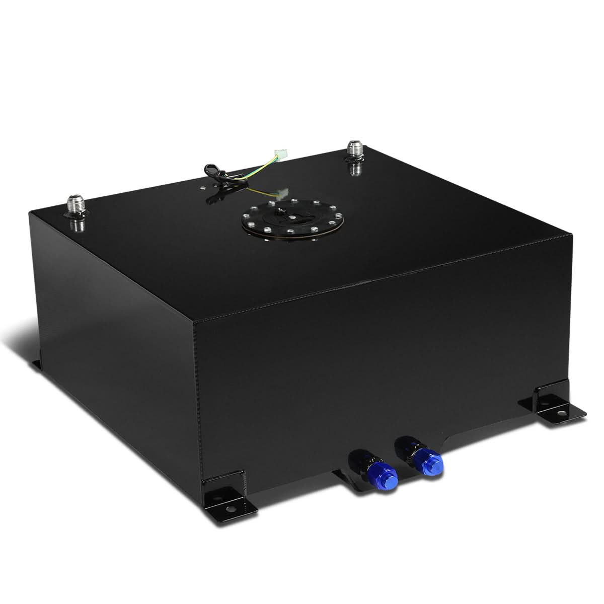 15 Gallon Aluminum Fuel Cell Gas Tank with Level Sender - Black
