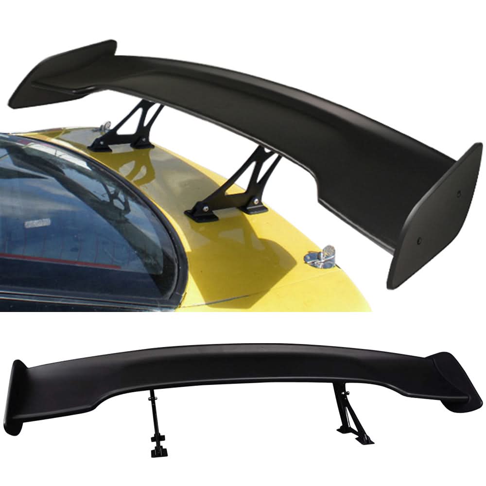 Benz 57 Inch GT Type Adjustable Unpainted Black Trunk Spoiler ABS