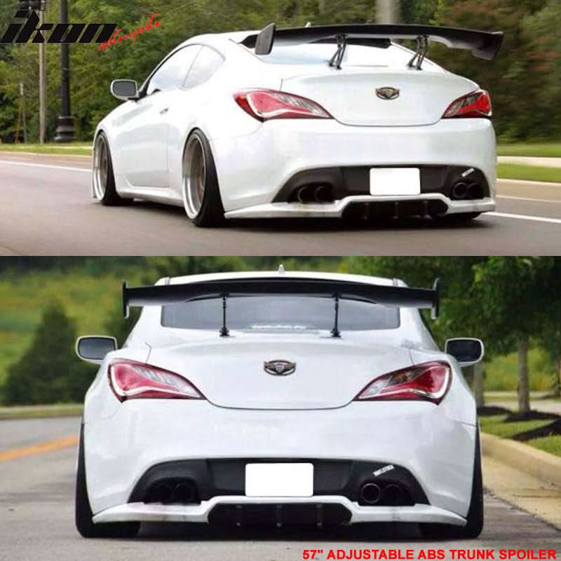 Honda 57"  Unpainted GT Style Adjustable Rear Trunk Spoiler Wing ABS