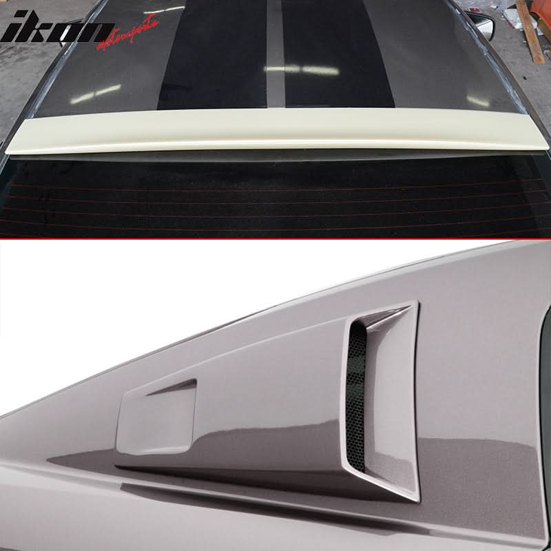 Fits 05-14 Ford Mustang Coupe Roof Wing & PU Eleanor Window Louvers