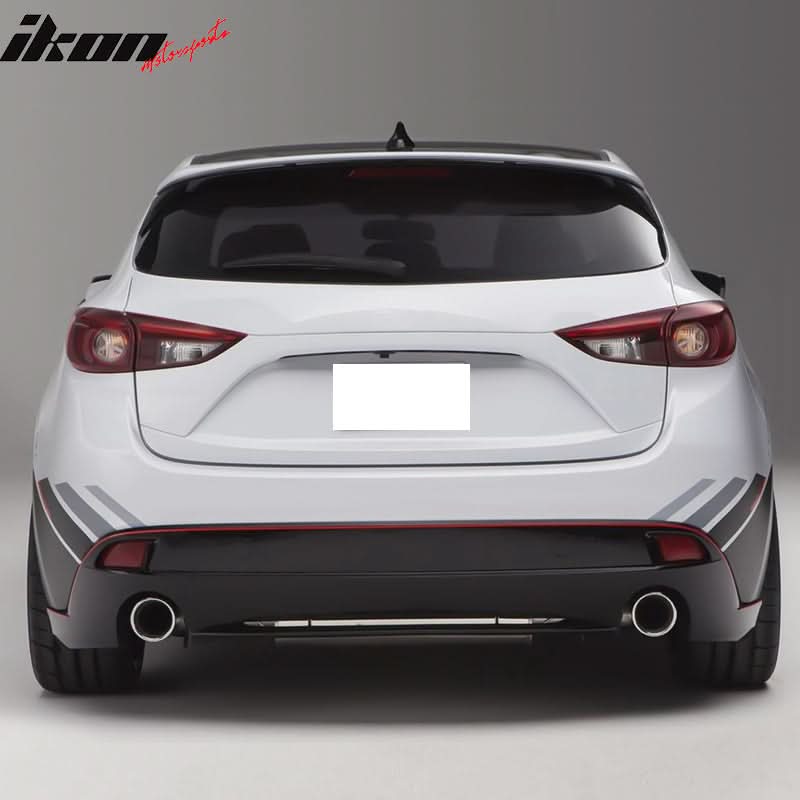 2014-2017 Mazda 3 5Dr Hatchback Unpainted Rear Roof Spoiler Wing