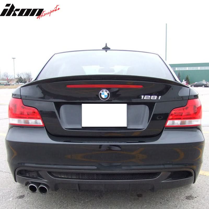 2007-2011 BMW E82 1 Series P Style Matte Black ABS Rear Spoiler Wing