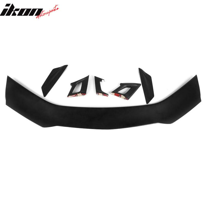 Universal Fitment 3 Post Unpainted Black Rear Spoiler Wing ABS