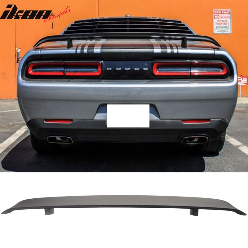2008-2023 Dodge Challenger OEM Style Matte Black Rear Spoiler Wing ABS