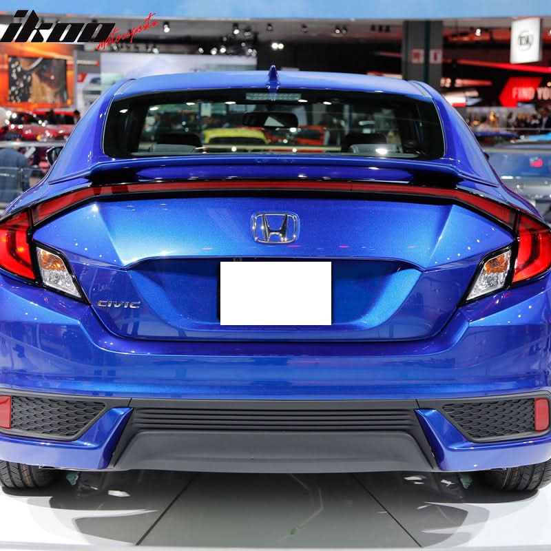 2016-2020 Honda Civic X 10th GEN 2Dr Coupe Rear Trunk Spoiler Wing ABS