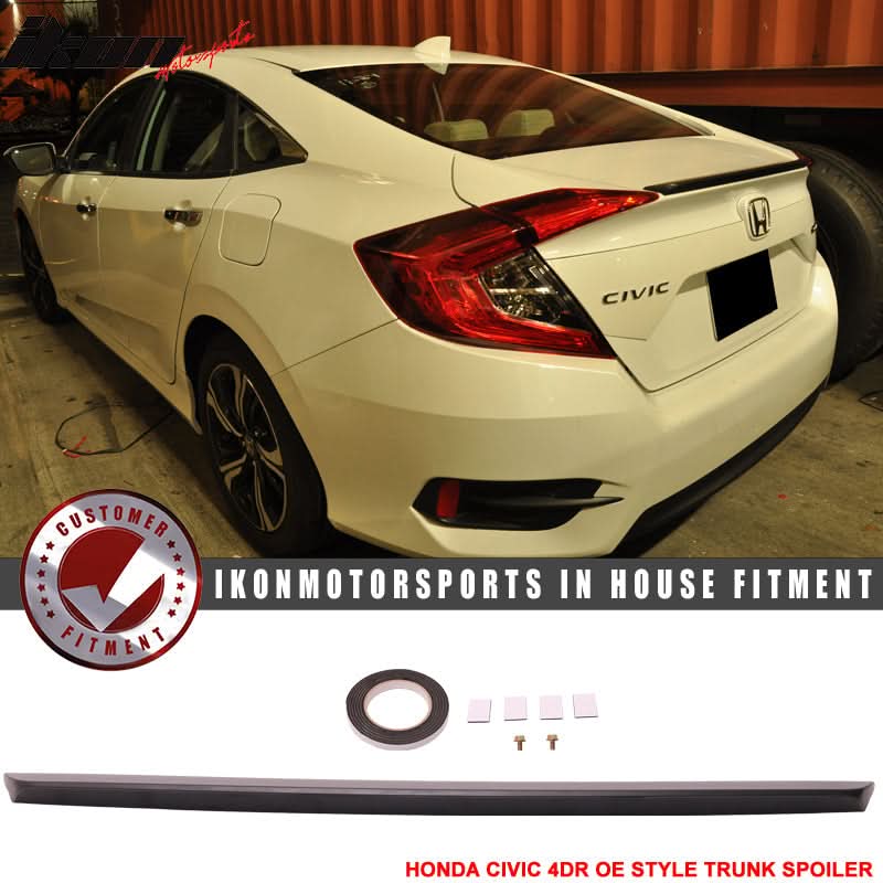 2016-2021 Honda Civic 4Dr Sedan Rear Trunk Spoiler Ducktail Wing Lip