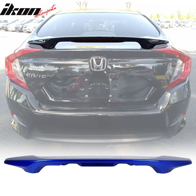 2016-2021 Honda Civic X Sedan Trunk Spoiler with LED Brake Light ABS
