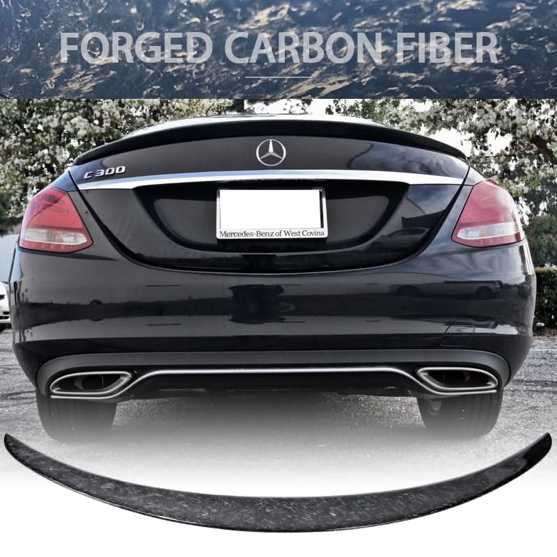 2015-2021 Benz C W205 4dr AMG Style Forged Trunk Spoiler Carbon Fiber