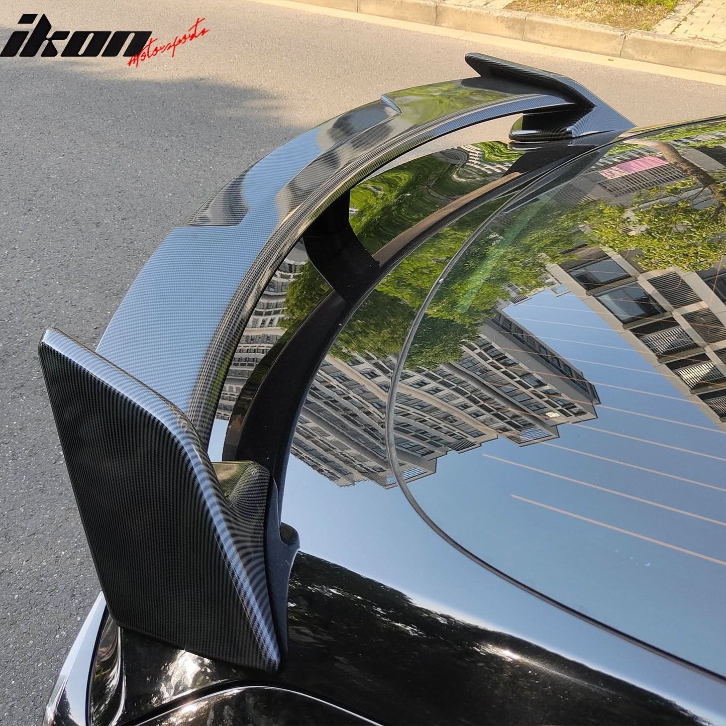 2017-2024 Tesla Model 3 GT Style Carbon Fiber Print Trunk Spoiler ABS