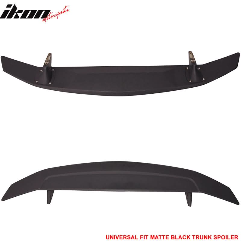 Universal Fitment 2 Post Matte Black Rear Spoiler Wing Lip Wing ABS
