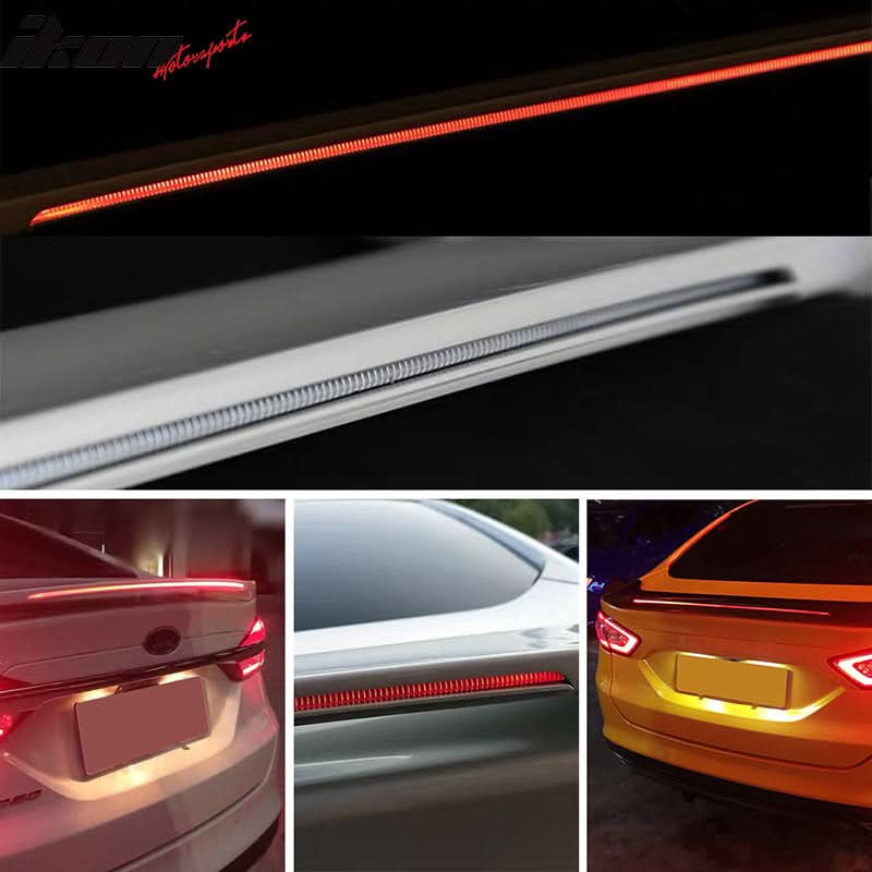 2015-2023 Ford Mustang Coupe Convertible Long LED Trunk Spoiler ABS