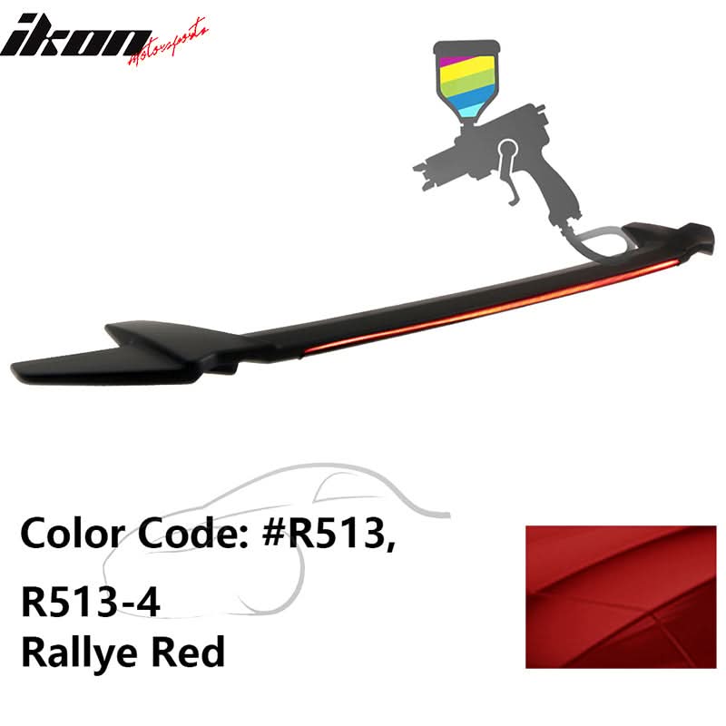 2016-2021 Honda Civic Sedan Long LED Style Trunk Spoiler Wing Lip ABS