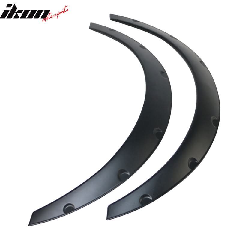Universal Matte Black 2PCS 50mm Thickness Fender Flares Wheel Cover PU