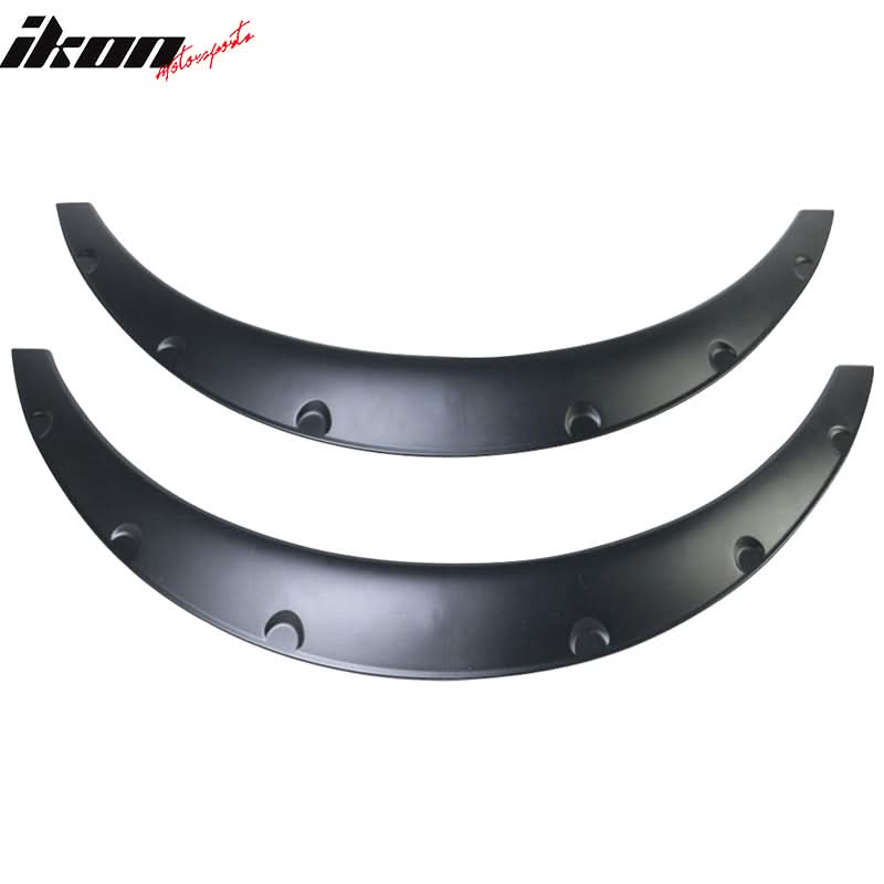 Universal Matte Black 2PCS 70mm Thickness Rear Fender Flares PU