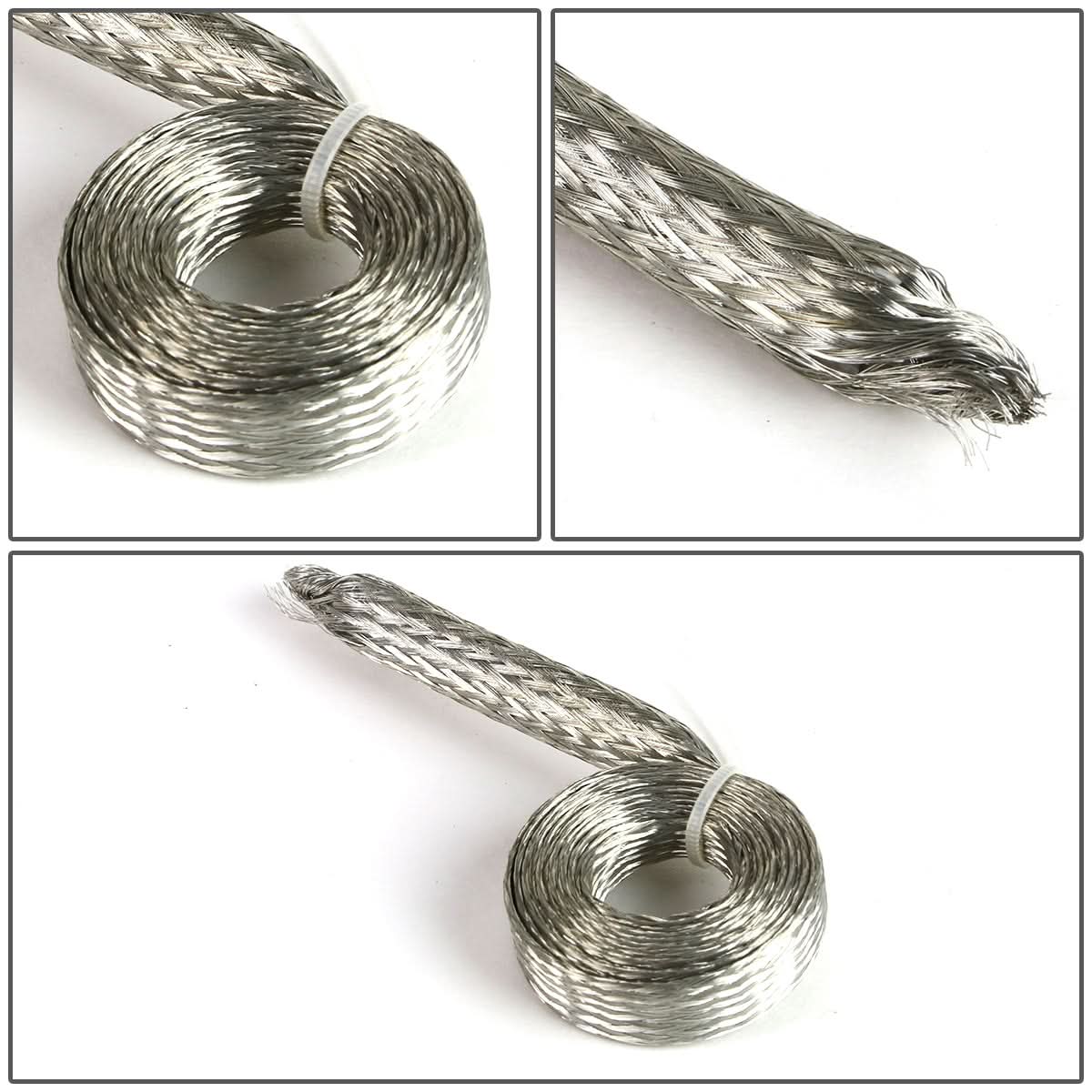 Universal Braided Stainless Steel Hose Set - Black