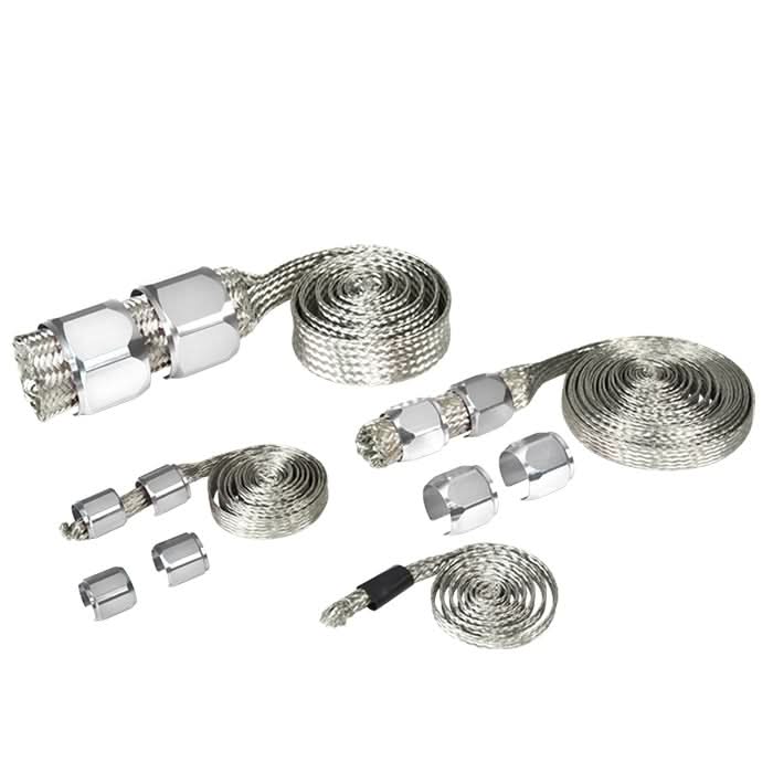 Universal Stainless Steel Braided Hose Set - Silver
