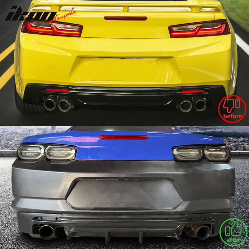2016-2018 Chevy Camaro ZL1 Style Unpainted Rear Bumper Conversion PP