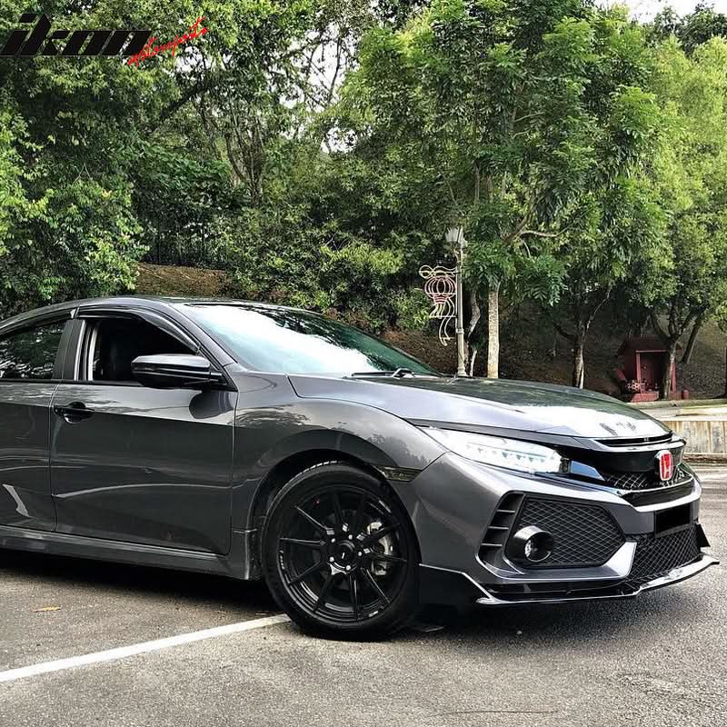 2016-2021 Honda Civic Type R Gloss Black Front Bumper Cover & Lip