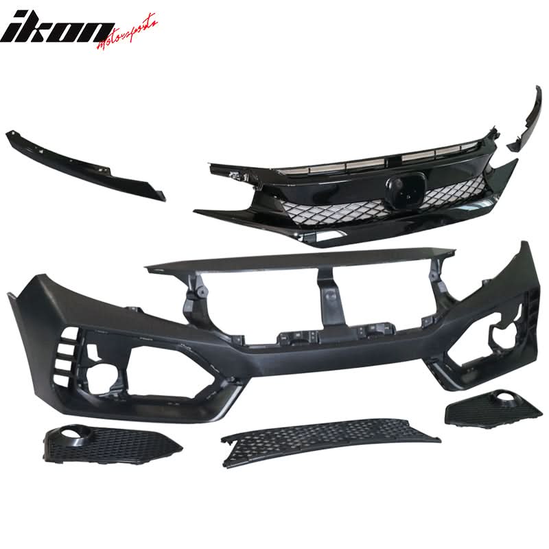 2016-2021 Honda Civic 10th-Gen Type-R Style Front Bumper Conversion